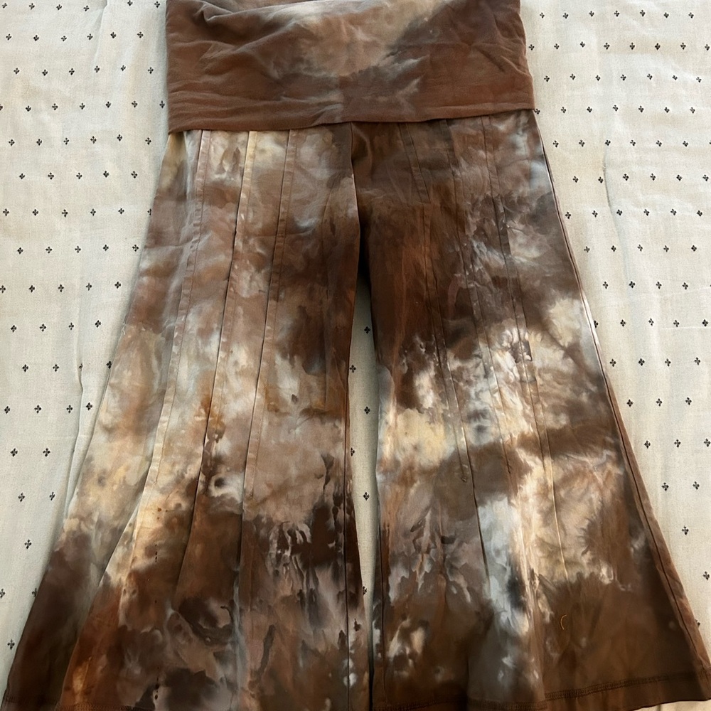 XCVI Brown and White Ankle Cropped Jumpsuit